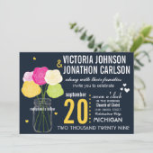 フォトランヌカルスバラモダンタイポグラフィ結婚ズ 招待状 (スタンド正面)