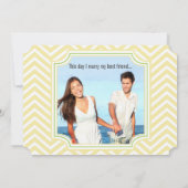 フォトランヌカルスモダンタイポグラフィ結婚ズ 招待状 (裏面)