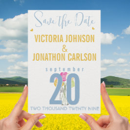 フォトランヌカルスモダンタイポグラフィ結婚ズ 招待状