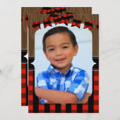 フォトランバージャック1日パーティの招待状 招待状 (正面/裏面)