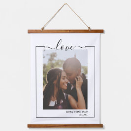 フォトラヴパーソナライズされたタイポグラフィ 吊り下げ型タペストリー