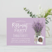 フォトリタイアクラッシーラベンダーフローラジャガーパープル 招待状 (スタンド正面)