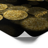 フォトリタイアメントパーティー金ゴールドバルーン日付の保存 ポスター (角)