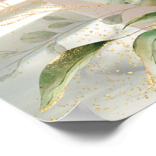 フォトリハーサルの夕食の歓迎サイン ポスター (角)