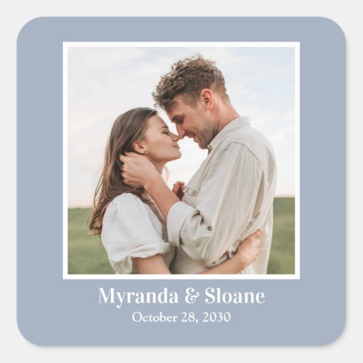 フォトリハーサルディナーダスティブルー スクエアシール (正面)