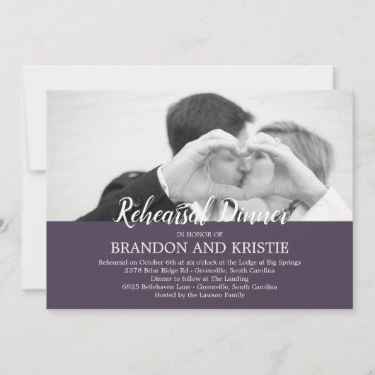 フォトリハーサルディナー招待状 招待状 (正面)