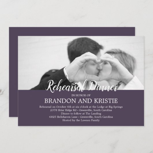 フォトリハーサルディナー招待状 招待状 (正面/裏面)