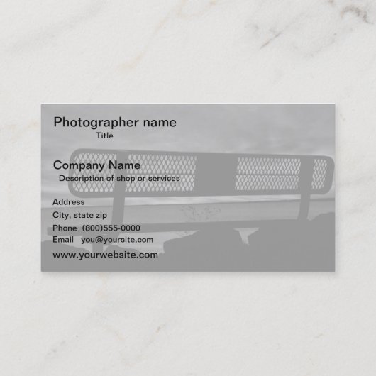 フォトリバースB&W 名刺 (裏面)