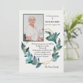 フォトリメンブランス悔やみや弔慰サンキューカード 招待状 (スタンド正面)