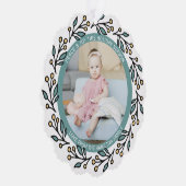 フォトリースフレームパーソナライズされたクリスマス オーナメントカード (右)