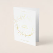 フォトリースメリークリスマス |新年の実在金ゴールド 箔カード (正面)