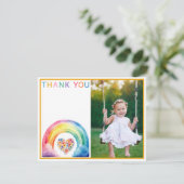 フォトレインボークラウドフローラハートサンキューカード サンキューカード (スタンド正面)