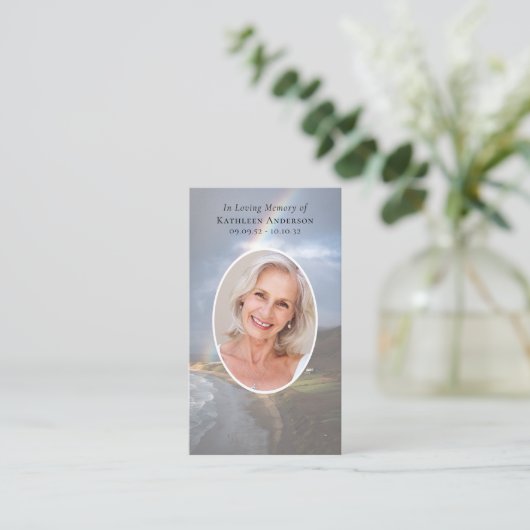 フォトレインボービーチメモリアル祈りの言葉カード コーリングカード (スタンド正面)