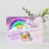 フォトレインボーユニコーンパーティの招待状 招待状 (スタンド正面)