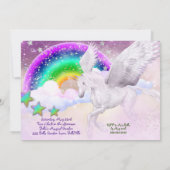 フォトレインボーユニコーンパーティの招待状 招待状 (裏面)