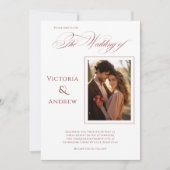 フォトレエレガントッドモダン結婚式招待状 招待状 (正面)