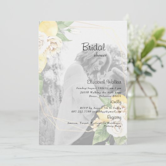 フォトレエレガントモンズ&フローラブライダルシャワー 招待状 (スタンド正面)