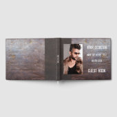 フォトレザーフェイクメタルゲストブック ゲストブック (全面)