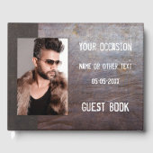 フォトレザーフェイクメタルゲストブック ゲストブック (正面)