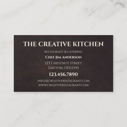 フォトレストランケータリング名刺 名刺 (裏面)