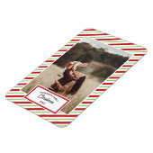 フォトレッドおよびグリーンの対角線ストライプ1 マグネット (左側)