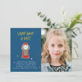 フォトレッドガンボールマシンキャンディバブルガムパーティー 招待状 (スタンド正面)