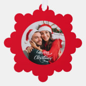 フォトレッドクリスマス オーナメントカード (正面)