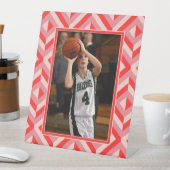 フォトレッドスリートーンダイヤモンドパターン 台座サイン (インサイチュ)