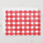 フォトレッドブルーボート通常1歳の誕生日 招待状 (裏面)