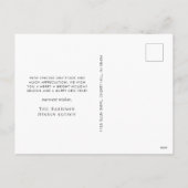 フォトレッドモダンビジネス企業のクリスマス シーズンポストカード (裏面)