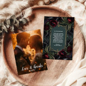 フォトレッドローゼゴシックハロウィン結婚ズ サンキューカード