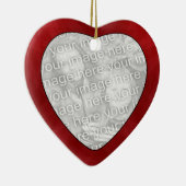 フォトレッド質感の追加ハートオーナメント セラミックオーナメント (右)