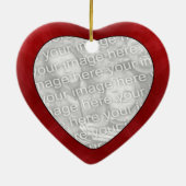 フォトレッド質感の追加ハートオーナメント セラミックオーナメント (裏面)