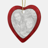フォトレッド質感の追加ハートオーナメント セラミックオーナメント (左)