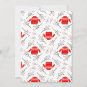 フォトレッド醜いセーターのクリスマスフェスティバルパターン シーズンカード (正面)