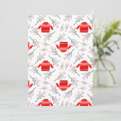 フォトレッド醜いセーターのクリスマスフェスティバルパターン シーズンカード (スタンド正面)