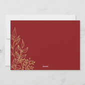 フォトレッド金ゴールドメリークリスマスホリデーフォトカード シーズンカード (裏面)