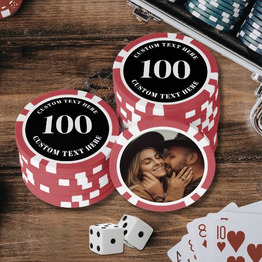 フォトレッド100ナンバー ポーカーチップ