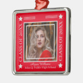 フォトレッド |シルバークラス卒業 メタルオーナメント (左)