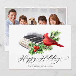 フォトレッド(鳥)ショウジョウコウカンチョウバードクリスマスグリーティング シーズンカード
