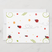 フォトレディバグ1st誕生日の招待ガールロベバグ 招待状 (裏面)