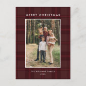 フォトレトロクリスマスプレッドグリーティングホリデー ポストカード (正面)