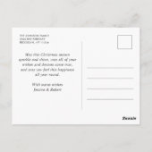 フォトレトロクリスマスプレッドグリーティングホリデー ポストカード (裏面)