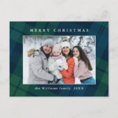 フォトレトロクリスマスプレッドグリーティングホリデー ポストカード (正面)