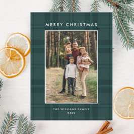 フォトレトロクリスマスプレッドグリーティングホリデー ポストカード