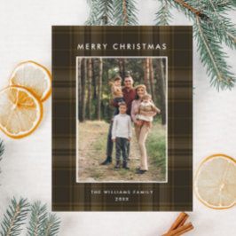 フォトレトロクリスマスプレッドグリーティングホリデー ポストカード