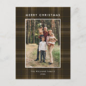 フォトレトロクリスマスプレッドグリーティングホリデー ポストカード (正面)