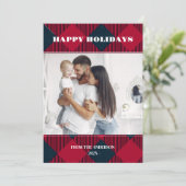 フォトレトロクリスマスプレッドグリーティングホリデー 招待状 (スタンド正面)