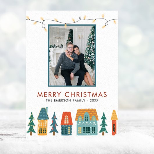 フォトレトロメリークリスマスカード シーズンカード