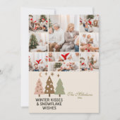 フォトレトロ冬のキス&スノーフレークの願い シーズンカード (正面)